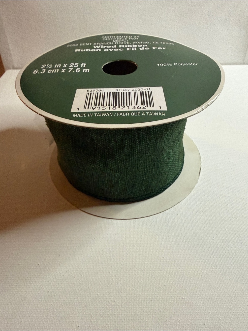 Celebrate It Forest Green Wired Ribbon Roll